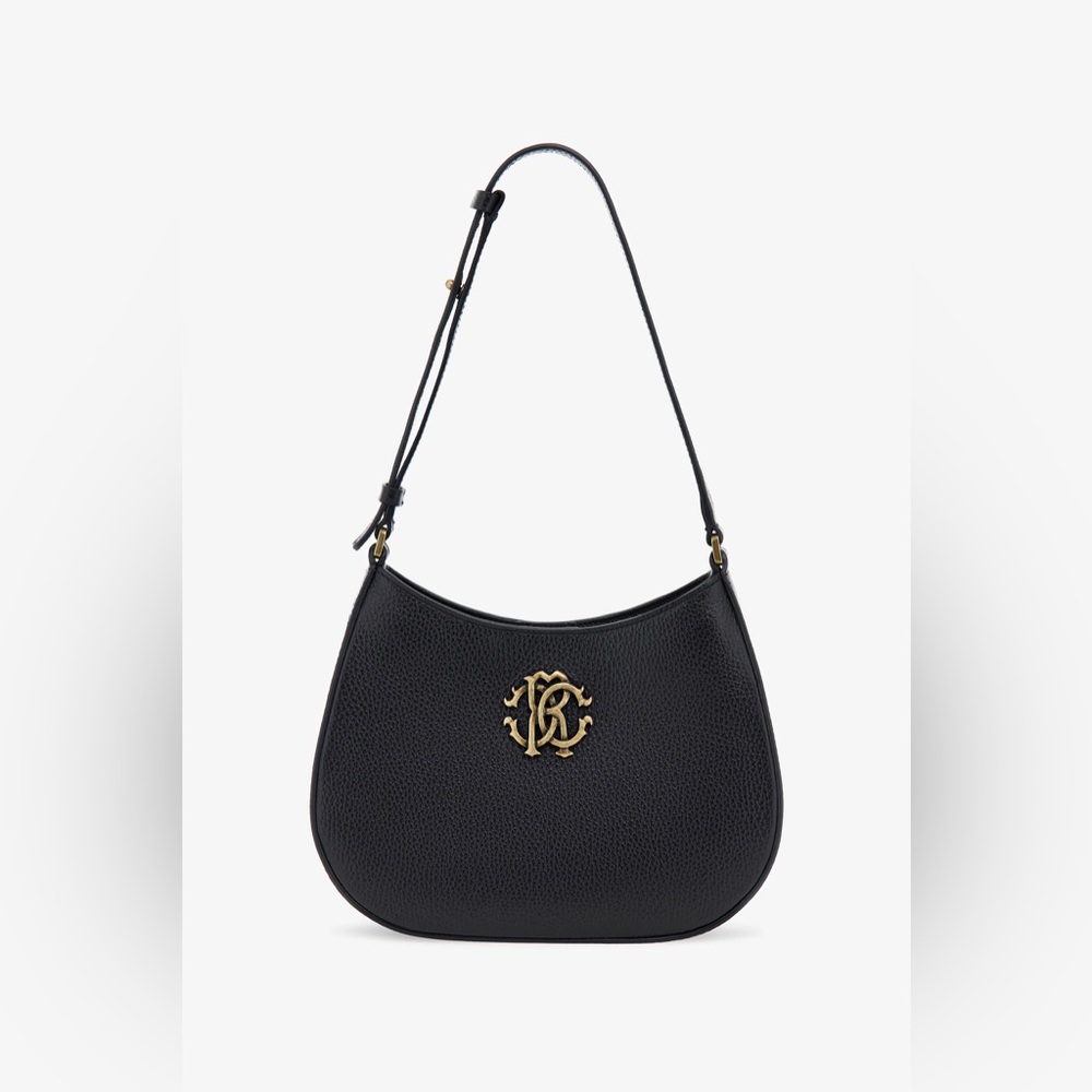 Roberto cavalli Black Shoulder Bag With Monogram RC